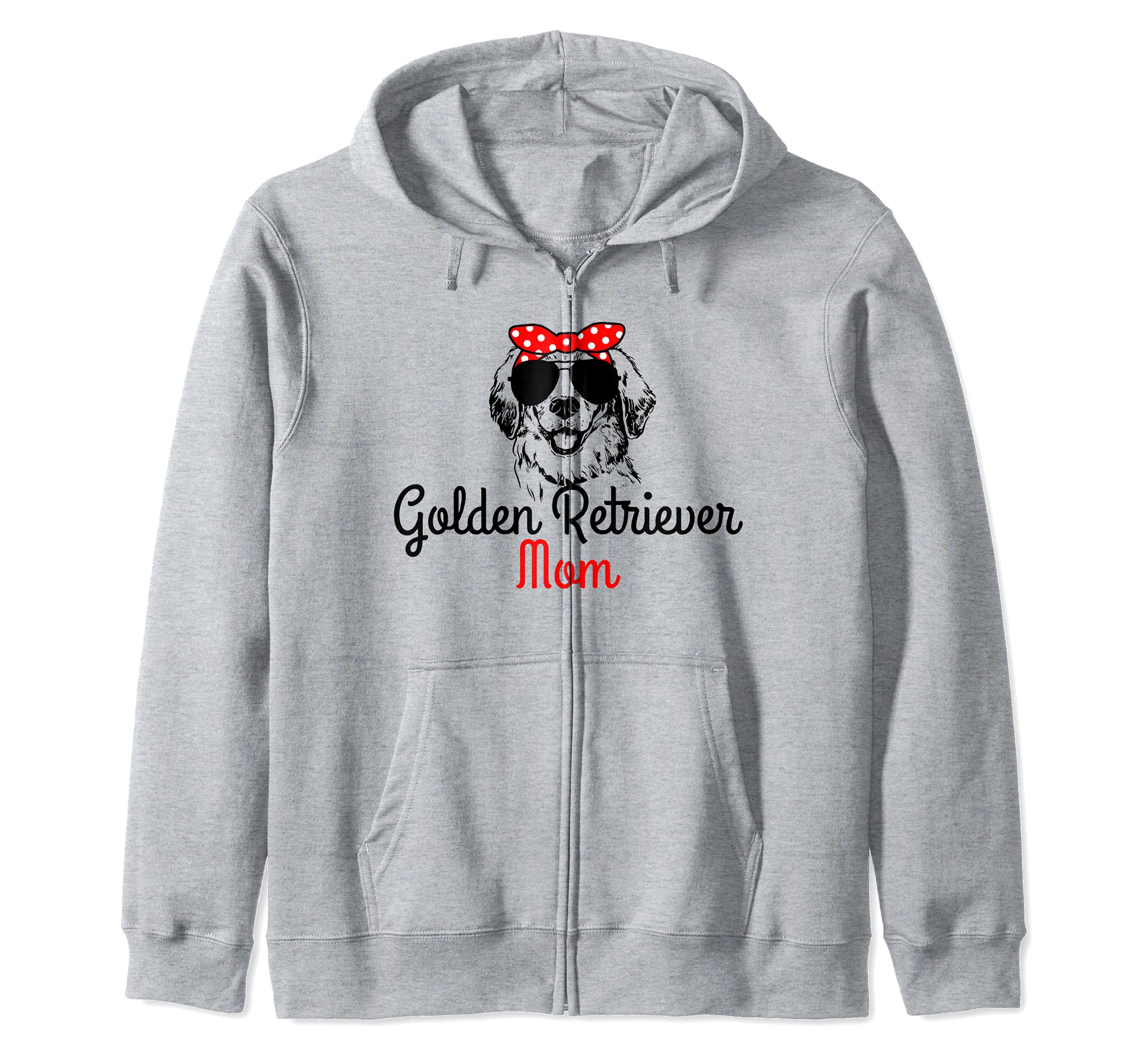 Golden Retriever Mom Vintage Funny Cute Dog Golden Retriever Zip Hoodie