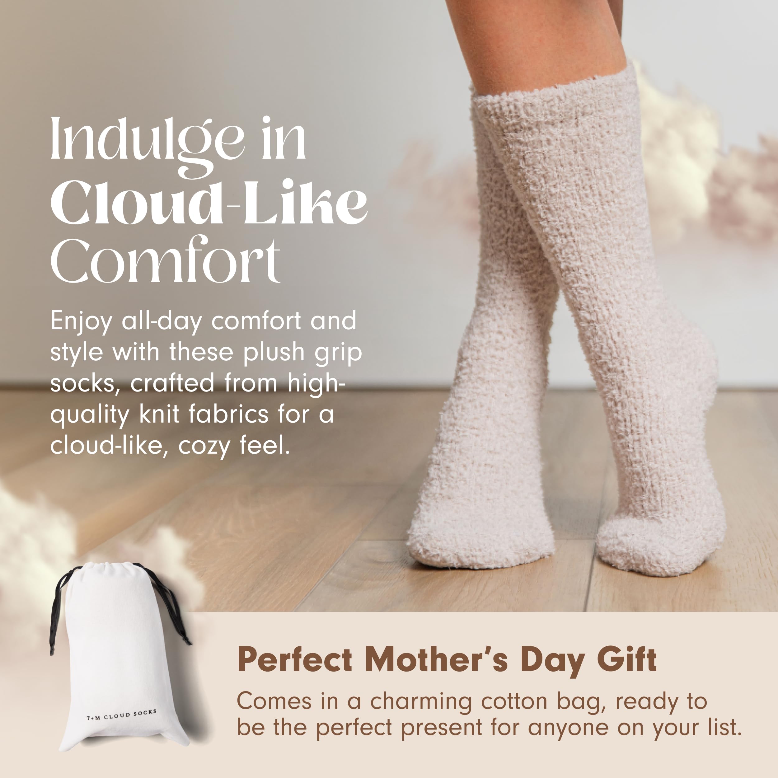 Unboxme Gifts Warm & Cozy Ultra-Luxe Cloud Sock for Women & Men - Super Soft Luxurious Fabric Sleep Socks