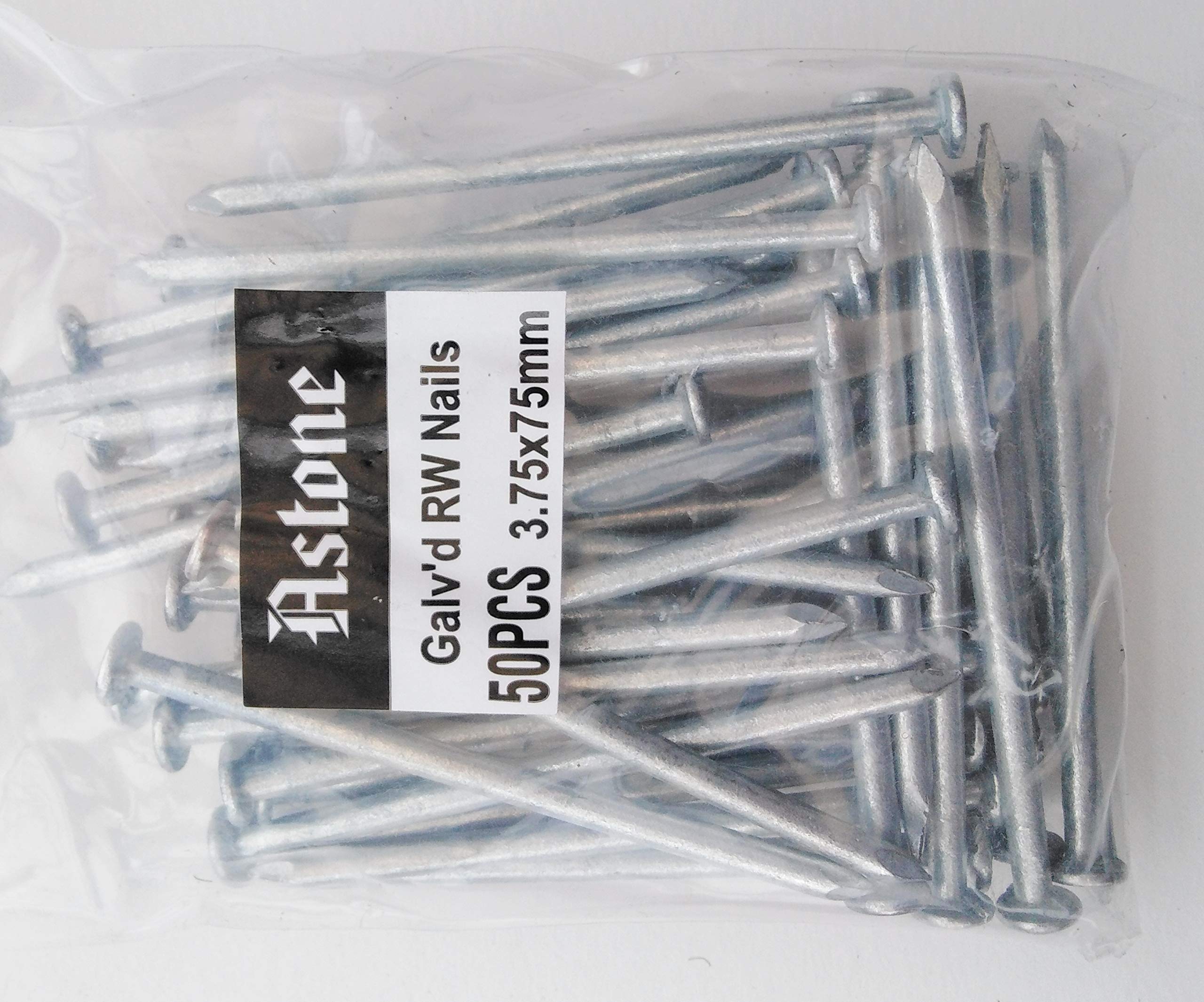 Astone galvanised Round Nails (50, 75mm)