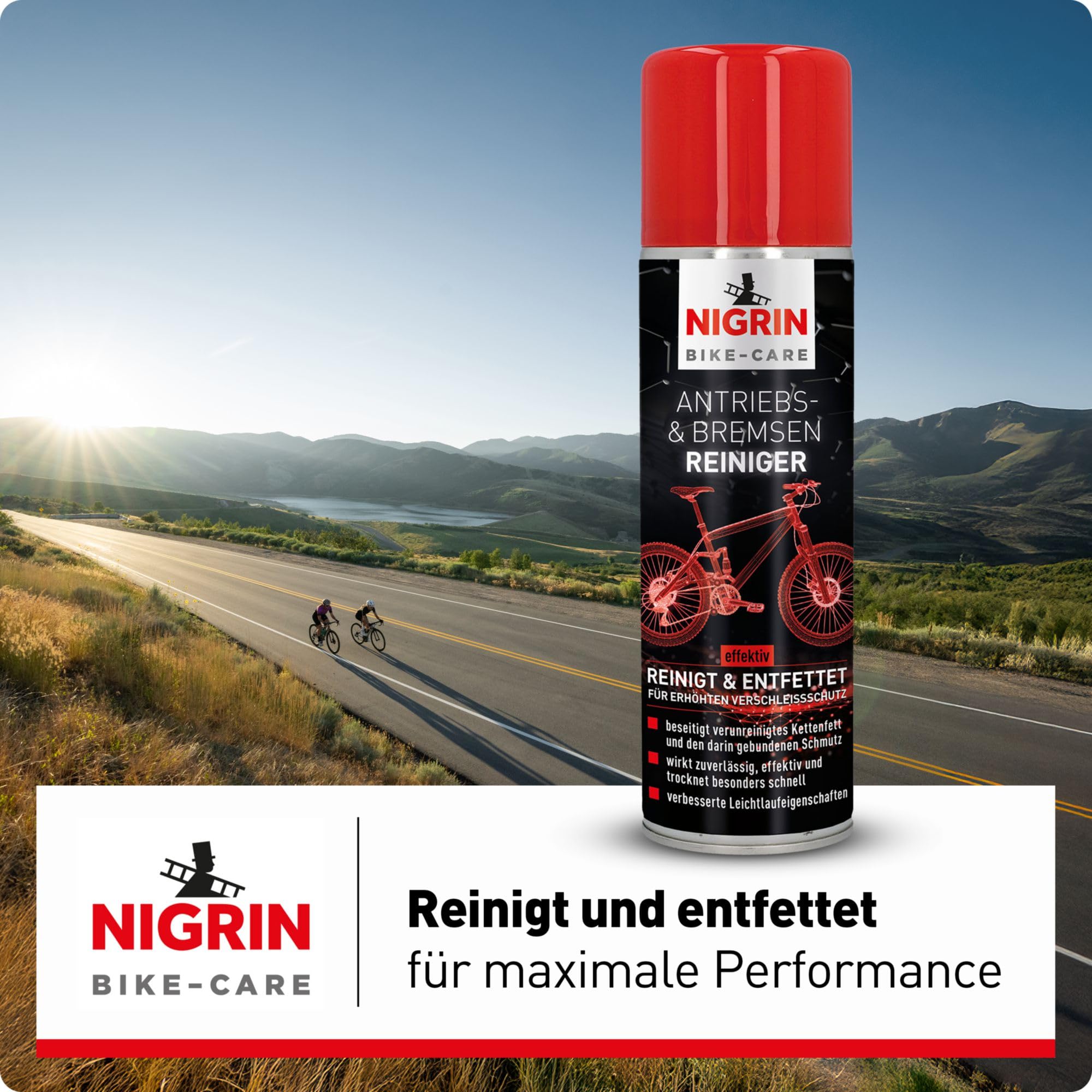 NIGRIN BIKE-CARE Fahrrad Kettenreiniger, 300 ml Sprühdose, Fahrradkette reinigen, entfettet Fahrradketten 2
