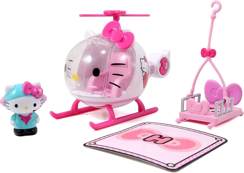 Dickie Toys Hello Kitty Helicopter 17.5cm Opening Windscreen Removable Carrier