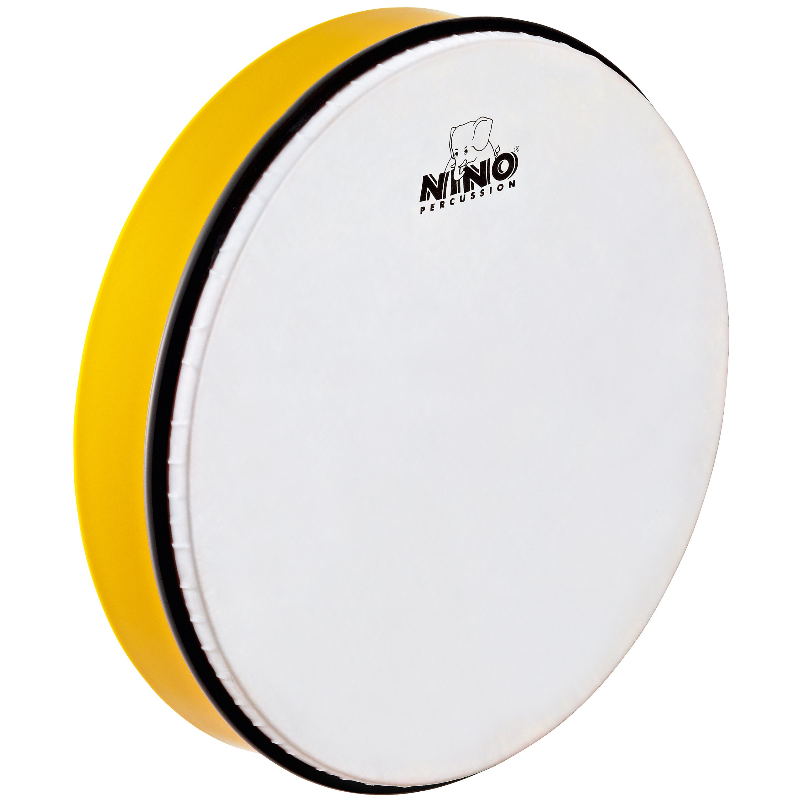 Nino Percussion Hand Drum Instrument - Very Large Hand drum for Children from 5 Years - Diameter 12 inch (ca. 30,5 cm) - Plastic, Yellow (NINO6Y)