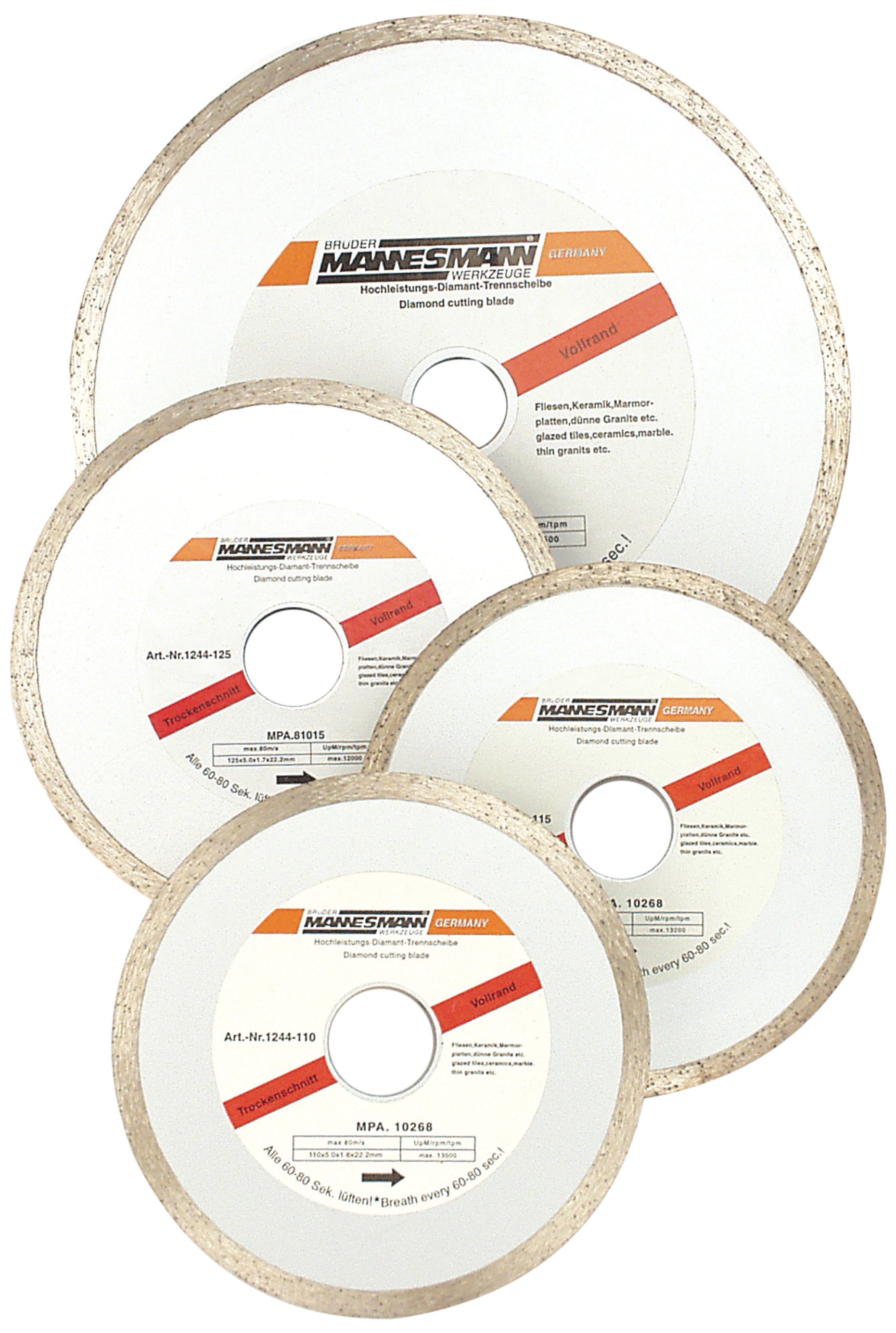 Brueder Mannesmann M 1244-125 Diamond Cutting Disc