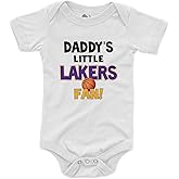 NanyCrafts Baby's Daddy's Little Lakers Fan Bodysuit