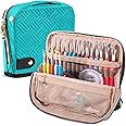 MYBAGZING Empty Crochet Hook Case - Crochet Hook Organizer Case Stand Up-Corchet Organizer - Crochet Hook Holder for Knitting & Crochet Supplies, Crochet Needles, Crochet Accessories