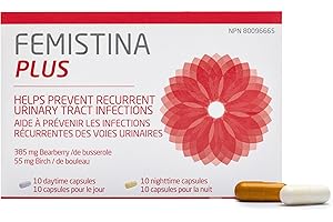 Femistina D-Mannose Capsules for Women, Prevents Recurrent UTI, Cystitis Treatment, Clinically Proven. Day and night protecti