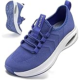 Rollstep Wide Toe Box Shoes Women Extra Wide Width Sneakers Air Cushion Road Running Shoes Ultra Light Tennis Gym Workout Training Shoes Breathable Walking Shoes with Arch Support