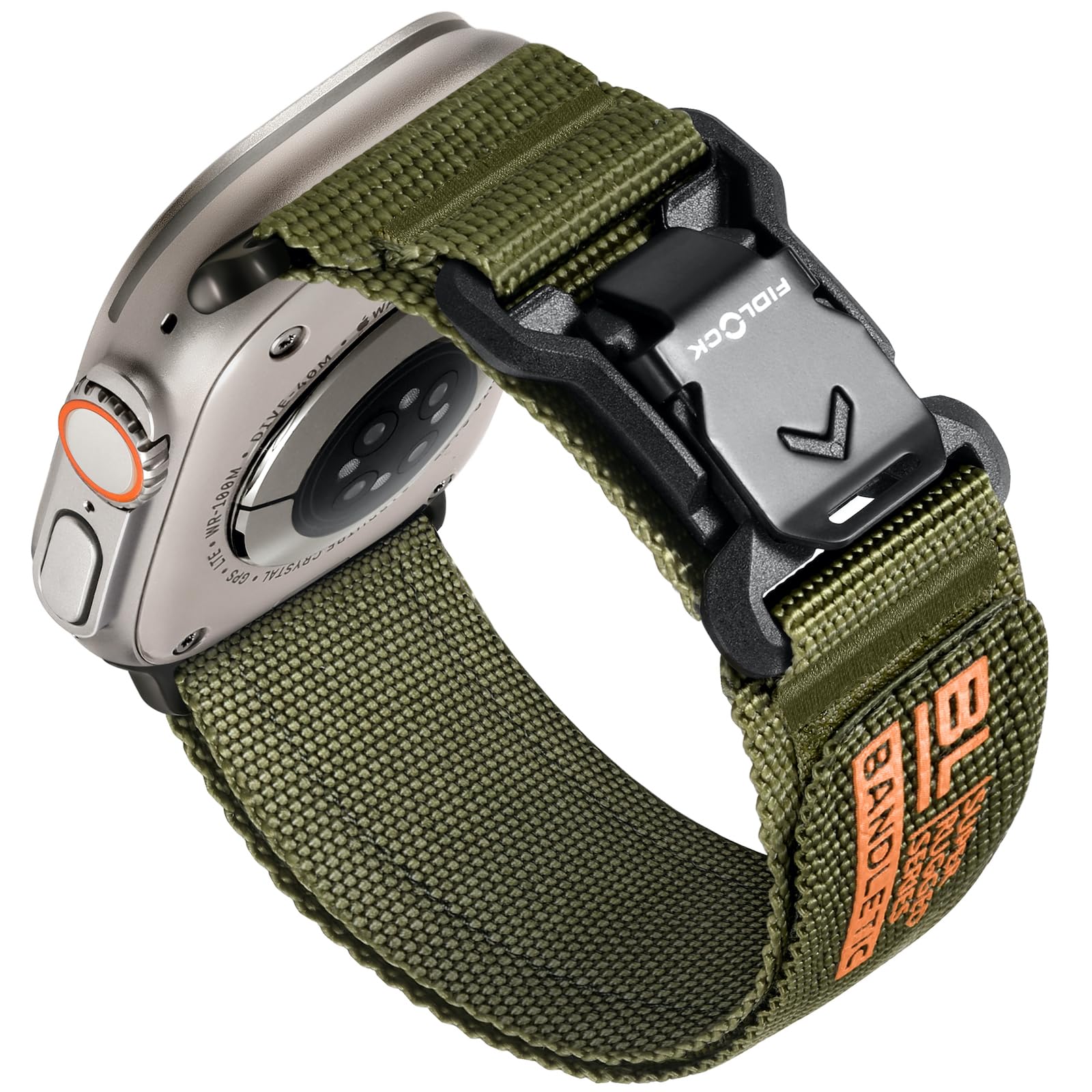 Bandletic Compatible with Apple Watch Ultra Strap - 49mm 45mm 46mm 44mm 42mm(3 2 1) Strap, R-Nylon Soft Breathable Sport Band with Magnetic Buckle for iWatch Ultra 2/Ultra SE Series 10 9 8 7 6 5 4