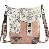 3 BROTHERS - Messenger Bag for Men & Women | Upcycled Vintage Canvas & Leather | Comes with 2 Different Straps