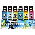 Eternal Essence Oils Housekeeping Set of 6 Premium Fragrance Oils - Includes Clean Cotton, Lemon Blossom, Lemon Grass, Sweet Pea, Ocean Breeze and Mountain Rain Scented Oils - 10ML