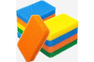 10 Pieces Silicone Dish Sponge Silicone Scrubber Reusable Kitchen Scrubbing Cleaning Sponge Soft Dish Scrubber for Fruit Vege