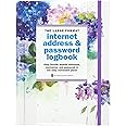 Hydrangeas Large-format Internet Address & Password Logbook (removable cover band for security)