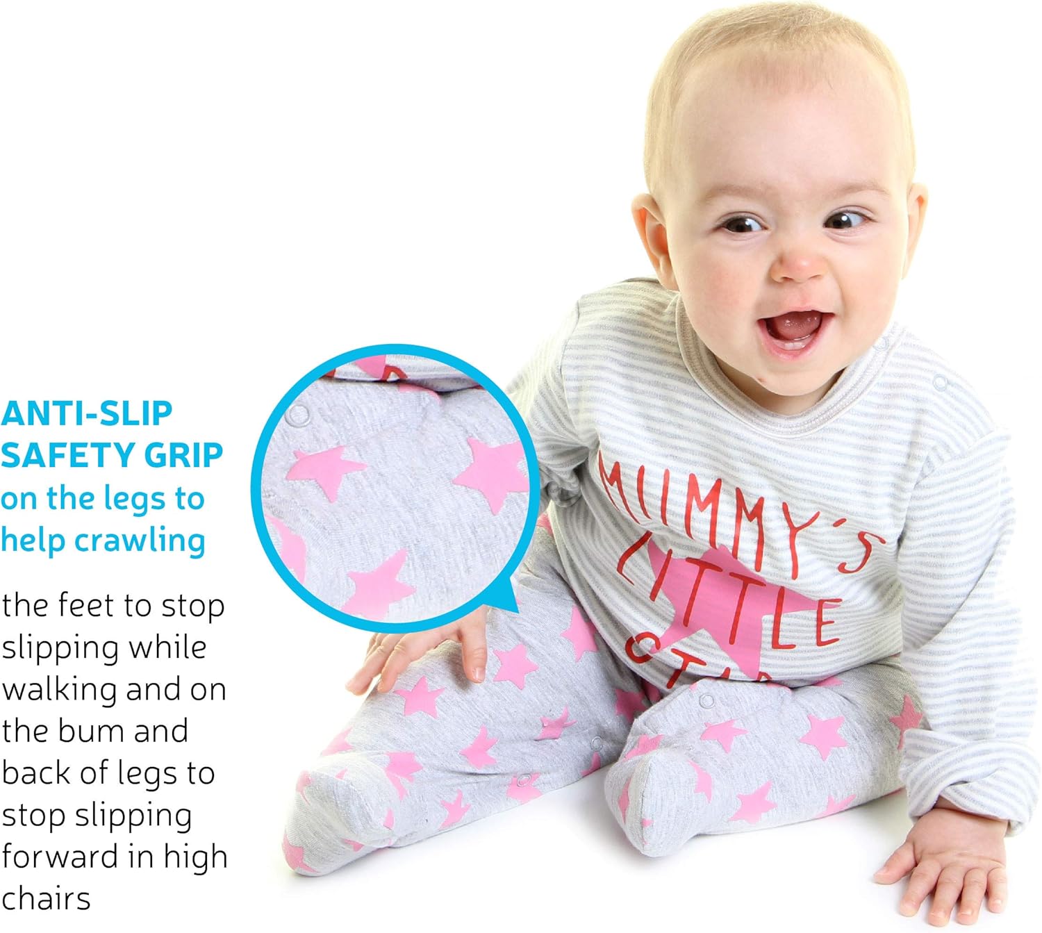 baby grows with grip feet