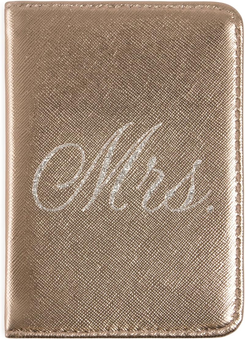  | Mirror Mirror Passport Wallets Travel Holder Set: Mr. & Mrs. Slim Waterproof Passport Case Covers & Organizer Slots for ID, Money & Credit Card - Black & Rose Gold | Passport Wallets
