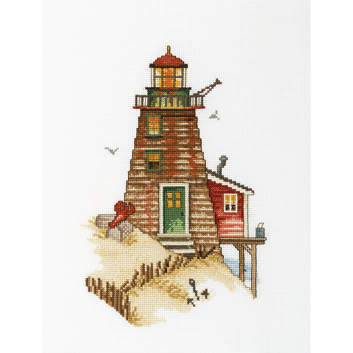 RTO RTM393 Cross-Stitch Kit/Motif Lighthouse On the Dune 25 x 17 cm