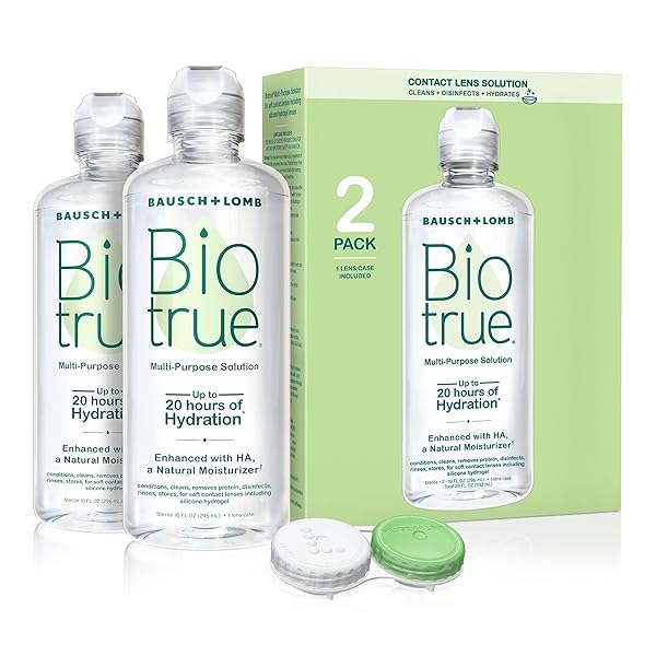 BIOTRUE CONTACT SOLUTION, MULTI-PURPOSE WITH LENS CASE, CLEANS,...