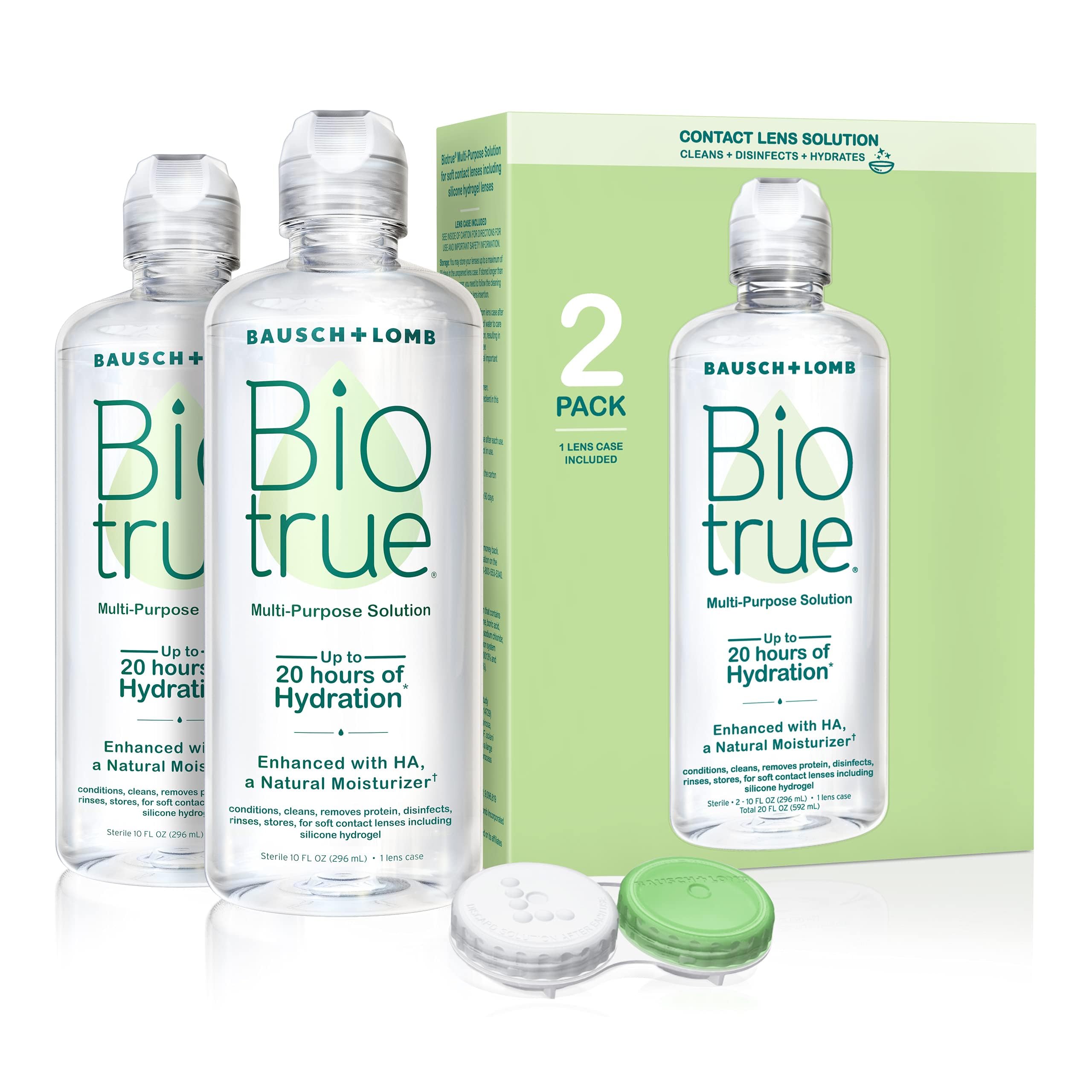 Photo 1 of * only comes with one *
Biotrue Contact Solution, Multi-Purpose Solution with Lens Case, Cleans, Conditions, Hydrates, Disinfects, Removes Protein, Dirt & Debris, Contact Lens Cleaner & Storage, 10 Fl Oz (Pack of 2)
