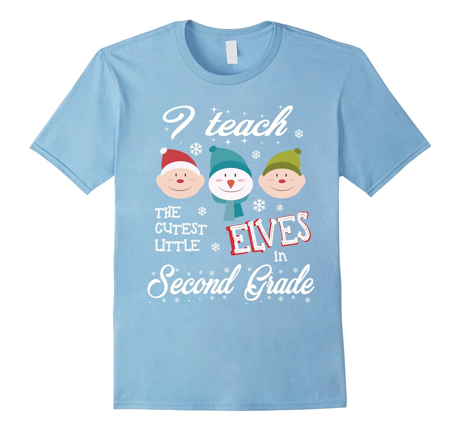 I Teach The Cutest Lil Elves In 2ND Grade T-Shirt Xmas 1-ANZ