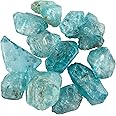 CRYSTALINES Wholesale 100cts Natural Raw Blue Zircon Gemstones, Rough Stones, DIY Jewelry Making, Bulk Loose Supply, Chakra Healing Crystals, December Birthstone, Blue Zircon Rock
