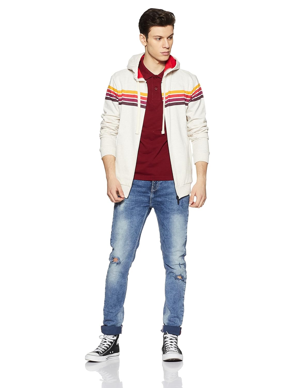 flying machine men's solid regular fit t-shirt