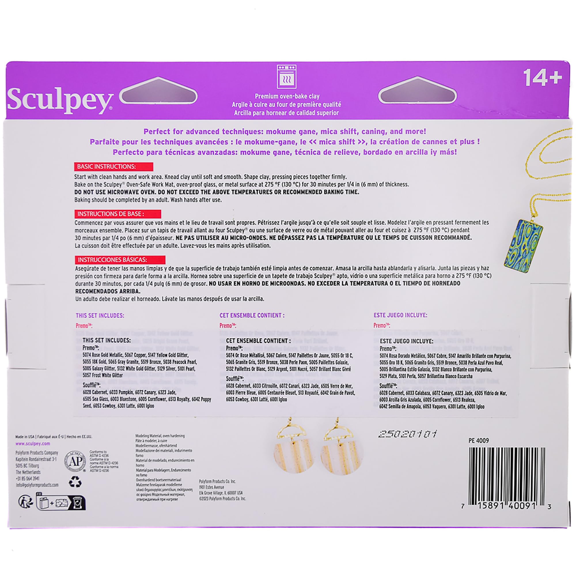 Sculpey: Multipack - Premo + Souffle - 24 Unique Color-Glitter Bars, Sampler Pack, Non-Toxic, Sculpt-Model Projects, Adult Arts-Crafts Supplies