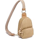 Ambistra Faux Straw Purse Anti Theft Summer Small Sling Bag Raffia Woven RFID Crossbody Bags for Women Hawaiian Beach Travel