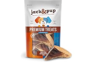 Jack&Pup Filled Cow Hooves for Dogs (Variety Pack), Cow Hoofs for Dogs, Natural Dog Chews, Stuffed Bones (Bacon and Cheese, Peanut Butter, Bully Stick Flavors) 3 Pack