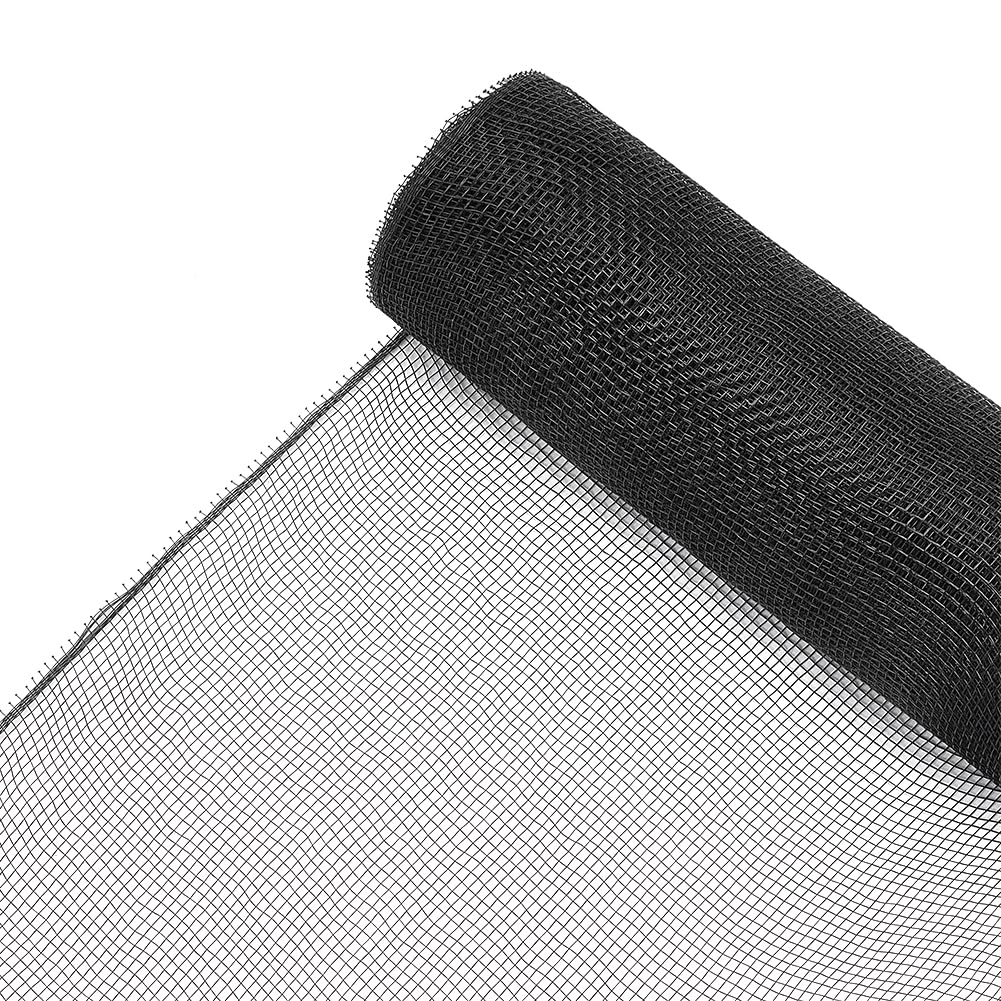 BENECREAT 10Yard/9M Plastic Grid Flower Wrapping Mesh Paper, 26cm Wide Black Bouquets Packaging Net Mesh Paper for Weddding Decor, Mother's Day Flower Gift Packing