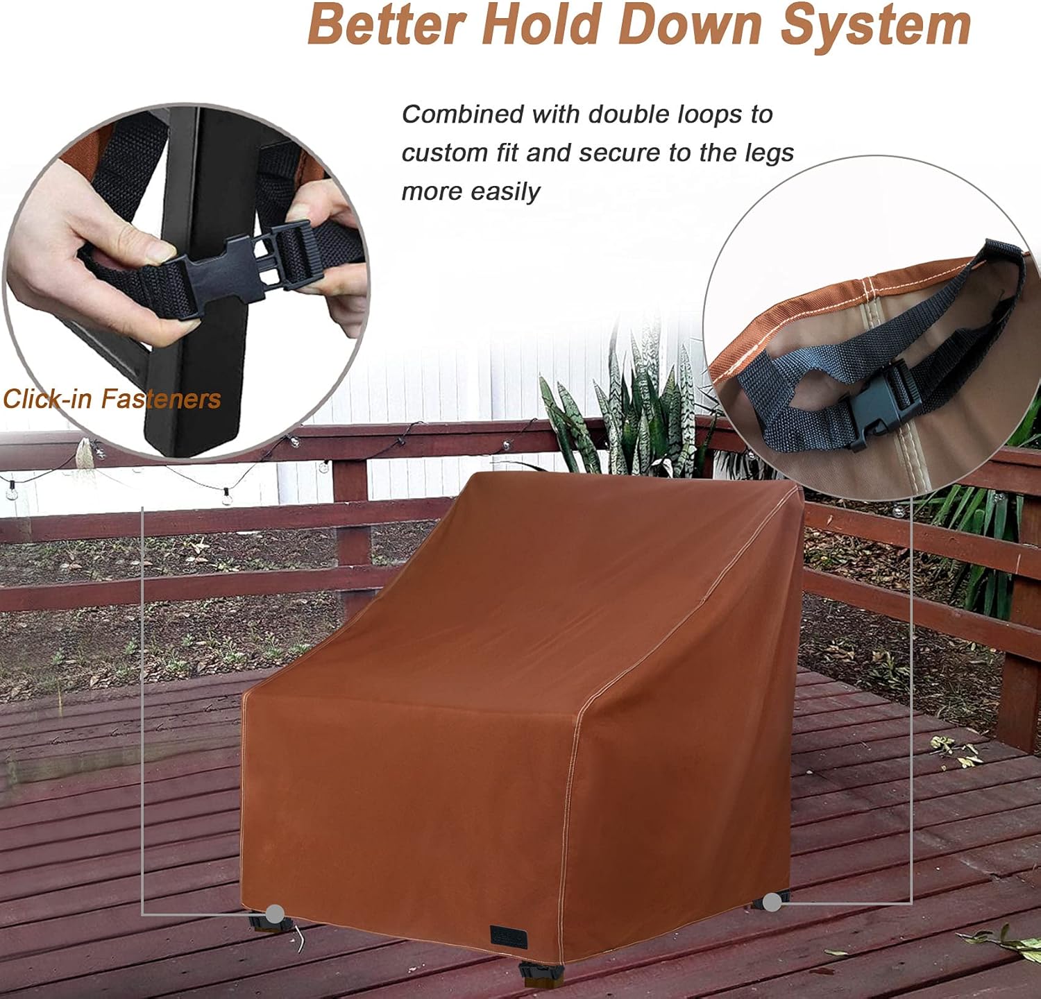 NettyPro Waterproof Patio Chair Covers 4 Pack Outdoor Lounge Deep Seat Armchair Cover (4 Pack - 34”W x 37”D x 36”H) : Garden & Outdoor