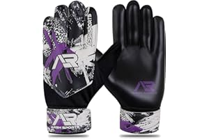 Arsh Sports Soccer Goalie Gloves,Football Goalkeeper Gloves for Kids Boys Youth Children Double Wrist Protection Along 4mm Super Grip Palm