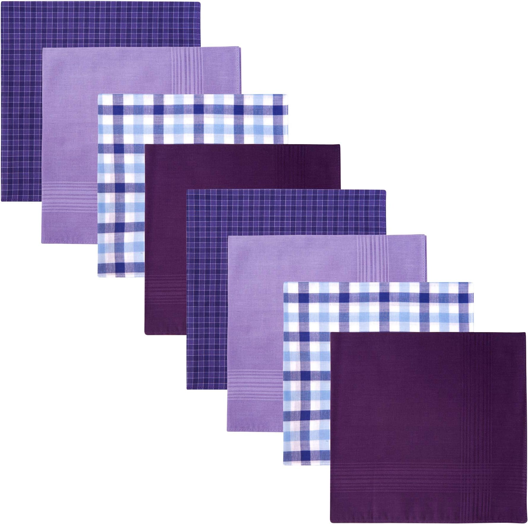 8 Piece Pure Cotton Assorted Men's Accessory Hanky Gift Box Set