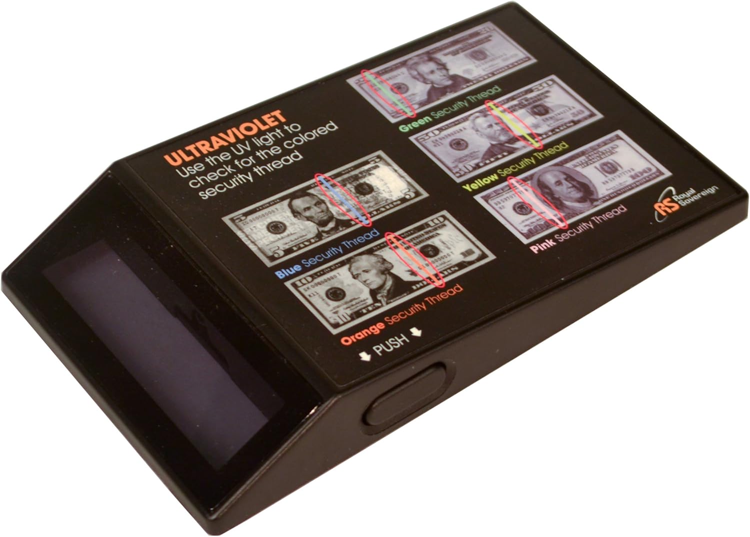 Royal Sovereign Pocket Sized Counterfeit Bill Detector (RCD-UVP), Black : Office Products