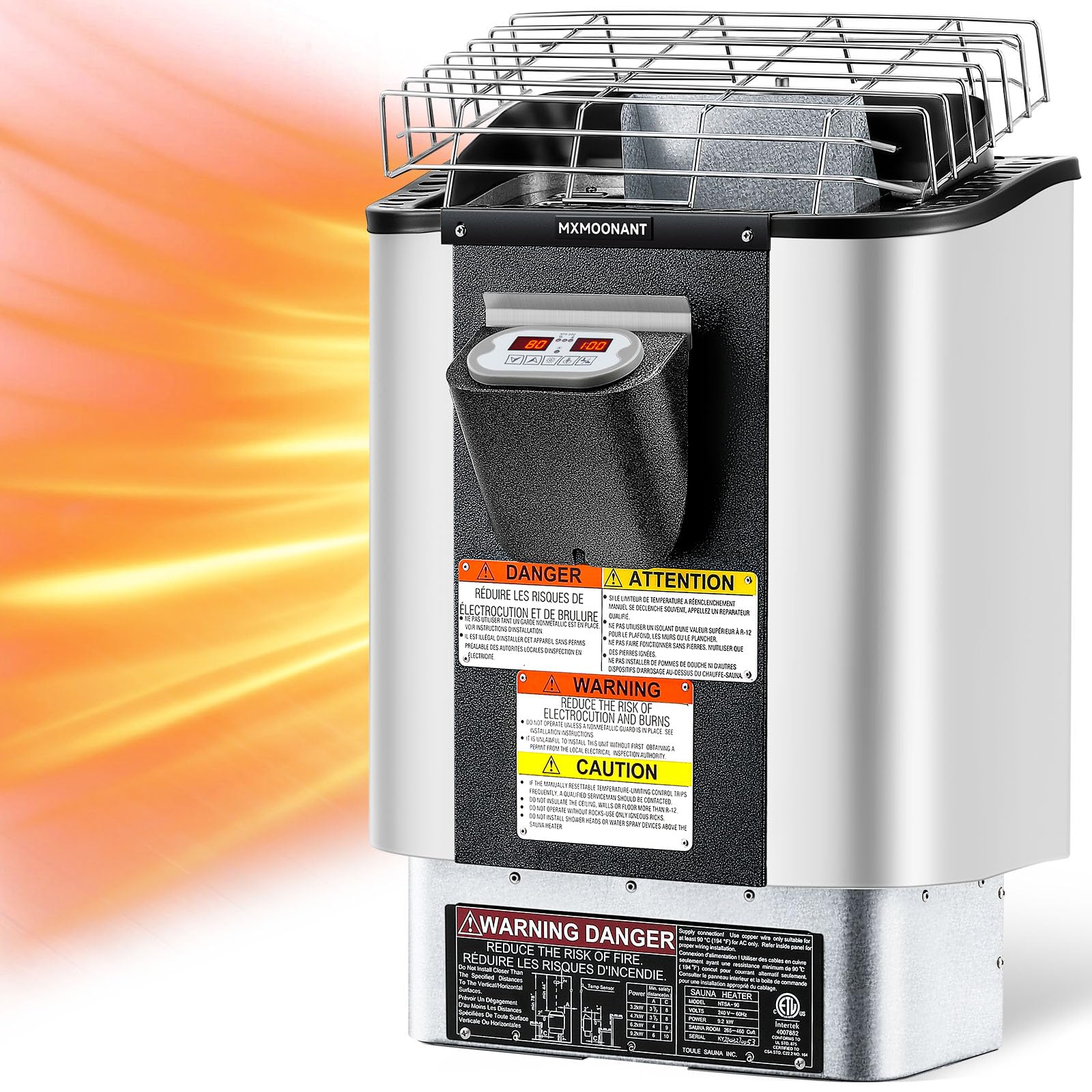 Photo 1 of **MISSING THERMOSTAT**Mxmoonant Sauna Heater, 9KW 220V Electric Sauna Heaters Built-in Digital Control Sauna Stove Dry Steam Sauna Bath for Home Hotel Spa Max. 460 Cu.ft with Sauna Hygrothermograph