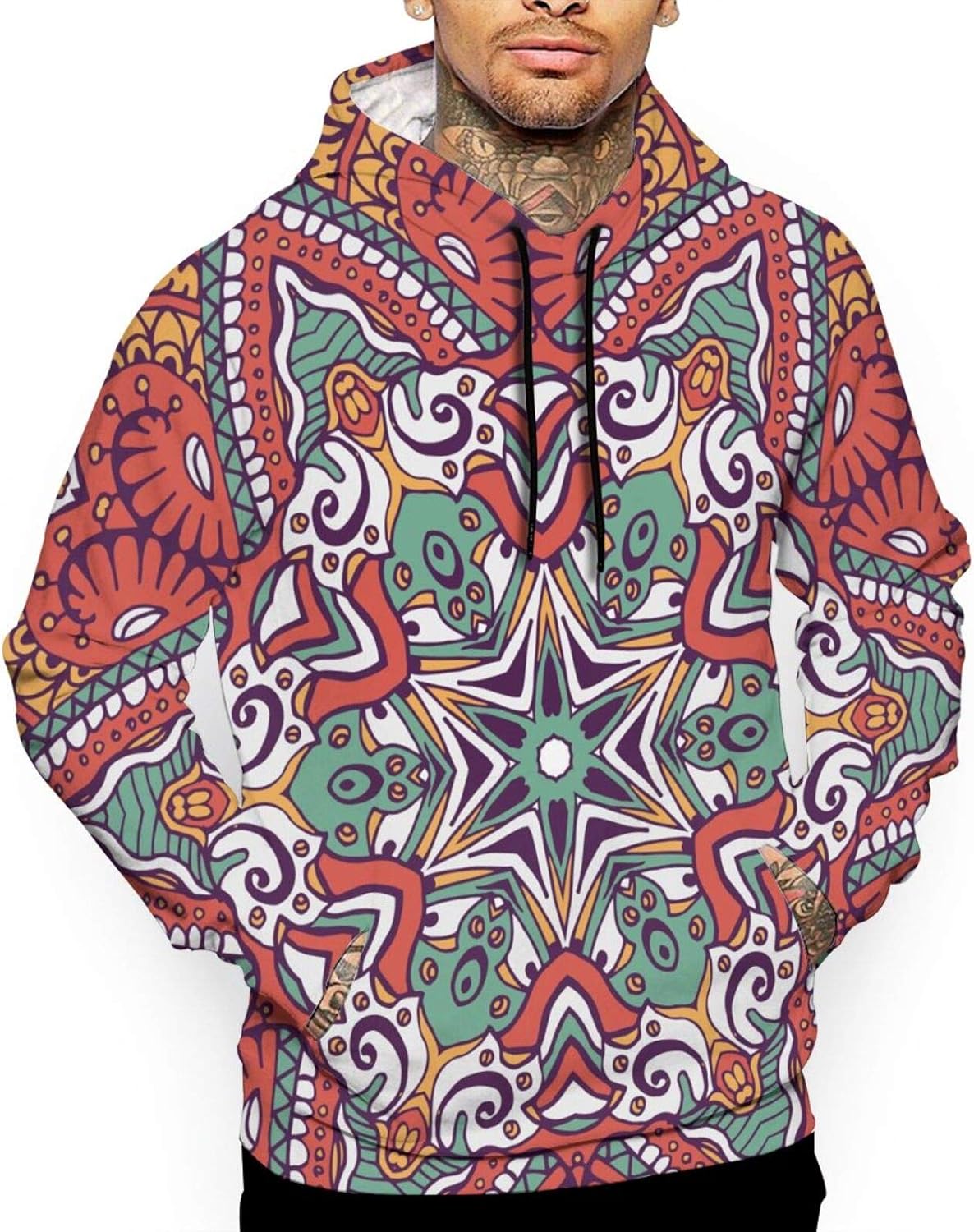 Böhmische Stil Herren Mode Druck Sweatshirts Pullover Hoodie Top