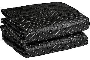 Trahefa (2 Pack) Moving Blanket, 40"x 72" Thick Moving Blankets Heavy Duty Furniture Moving Pads Quilted Packing Blankets for Moving Supplie