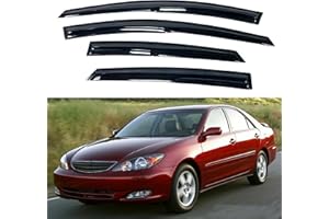 IMMORTAL GROUP IG Window Visor for Toyota Camry 2002-2006, Rain Guard Tape-On Extra Durable Sun Wind Side Vent Window Deflector Mugen Style, 2002 2003 2004 2005 2006