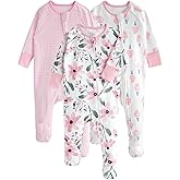 Yoofoss Baby Pajamas 100% Organic Cotton Baby Sleepers for Newborn 0-3 3-6 6-9 Months Boys Girl Clothes 3pcs Footed PJs