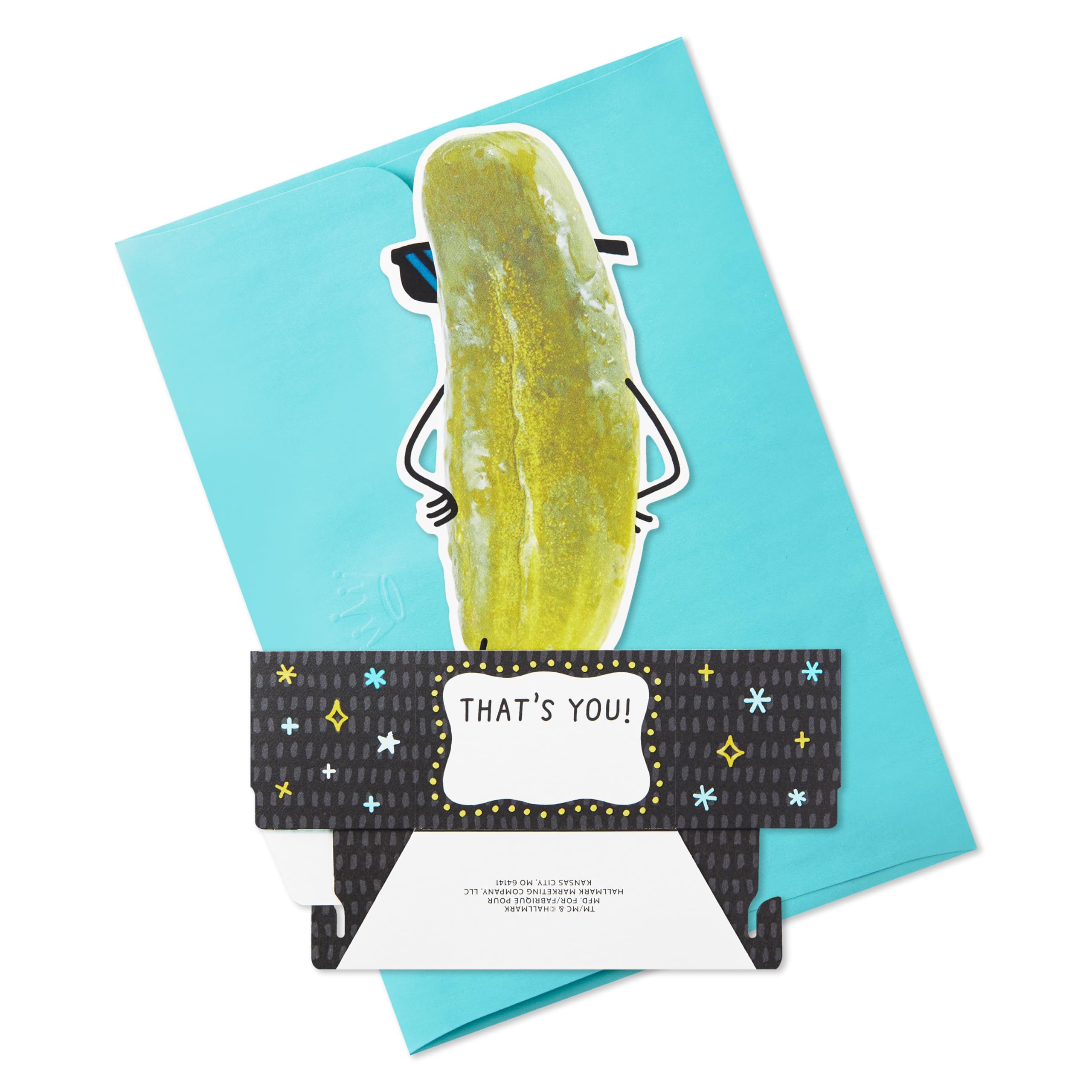 Hallmark Paper Wonder Shoebox Funny Pop Up Card (Big Dill) for Birthdays, Graduation, Congratulations
