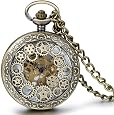 JewelryWe Dog Tag Halskette – Steampunk Zahnrad Design, 60 Cm, Silber