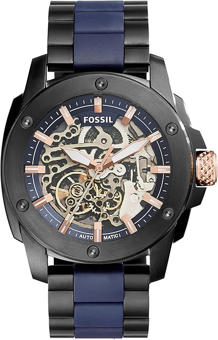 Fossil Modern Machine - Reloj automático con correa de acero inoxidable