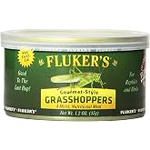 Fluker's Gourmet Canned Food for Reptiles, Fish, Birds and Small Animals, Grass Hoppers 1.2 oz