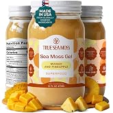 True Sea Moss &ndash; Sea Moss Gel &ndash; Mango/Pineapple, Pack of 1 (Labels may Vary) | No Sugar, Vegan, Non-GMO, GMP, Gluten-Free, Halal &ndash; Wildcrafted Seamoss &amp; Jarred Fruits &ndash; Vitamins &amp; Minerals