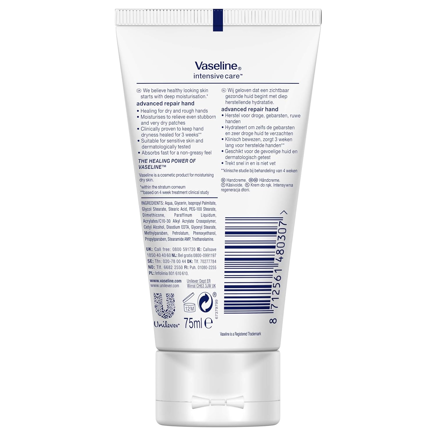 vaseline hand repair cream