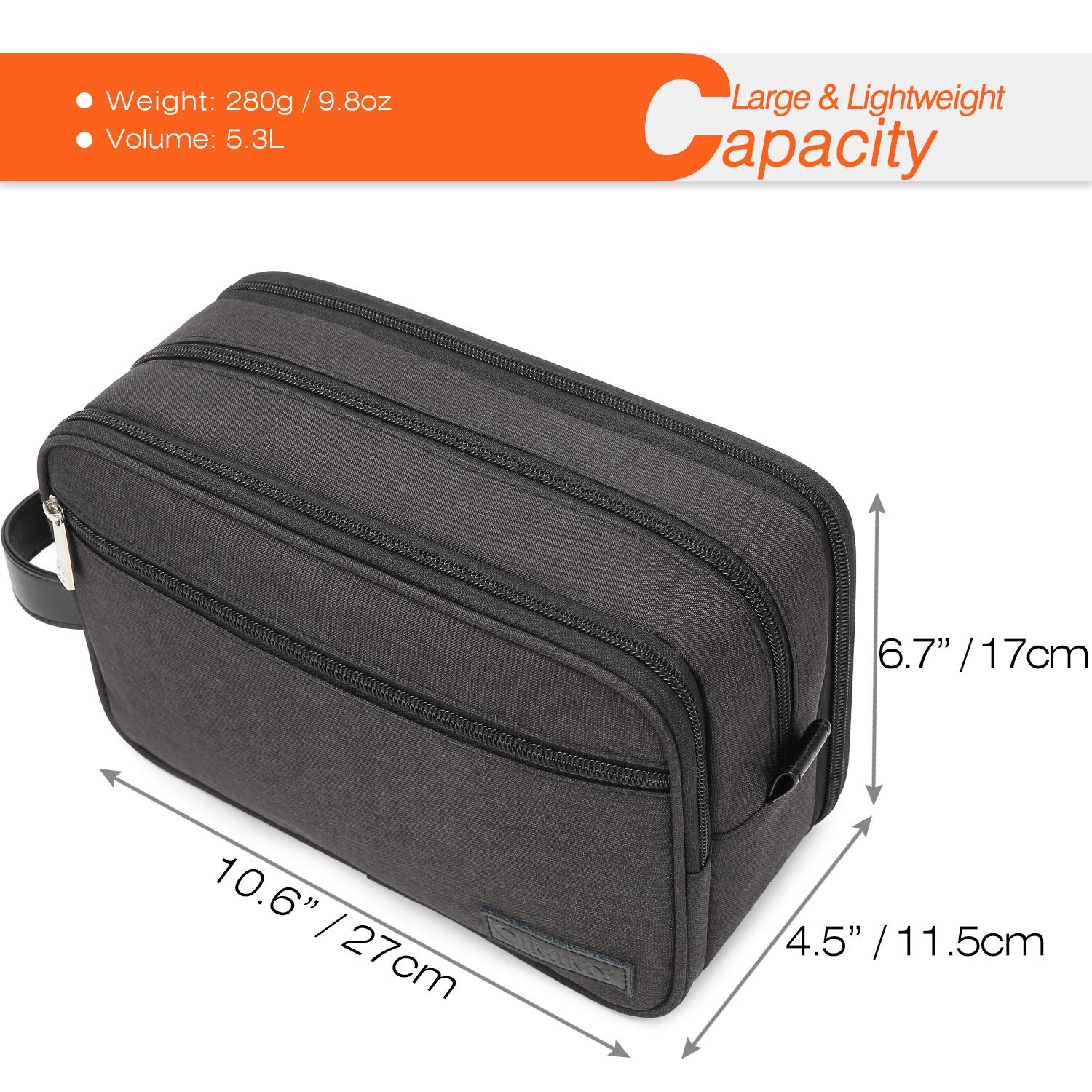 Mens Toiletry Bag Dopp Kit Travel Bathroom Bag Shaving Shower Cosmetic Organizer : Beauty