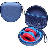 Kids Headphones Case Compatible with iClever BTH12 / HS19 / BTH26 / JoySpark-T5 / Candy Bila BH03 / EarFun/IMYB/MIDOLA MD-B01 / noot Products Foldable Kids Headphones, Blue (Case Only)