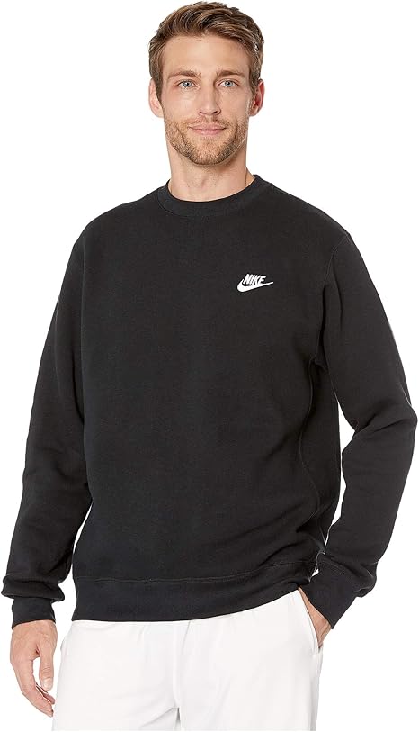 Amazon Nike ナイキ メンズトレーナー パーカー スウェット Nsw Club Crew Black White M 並行輸入品 フィットネス トレーニング スウェット パーカー 通販