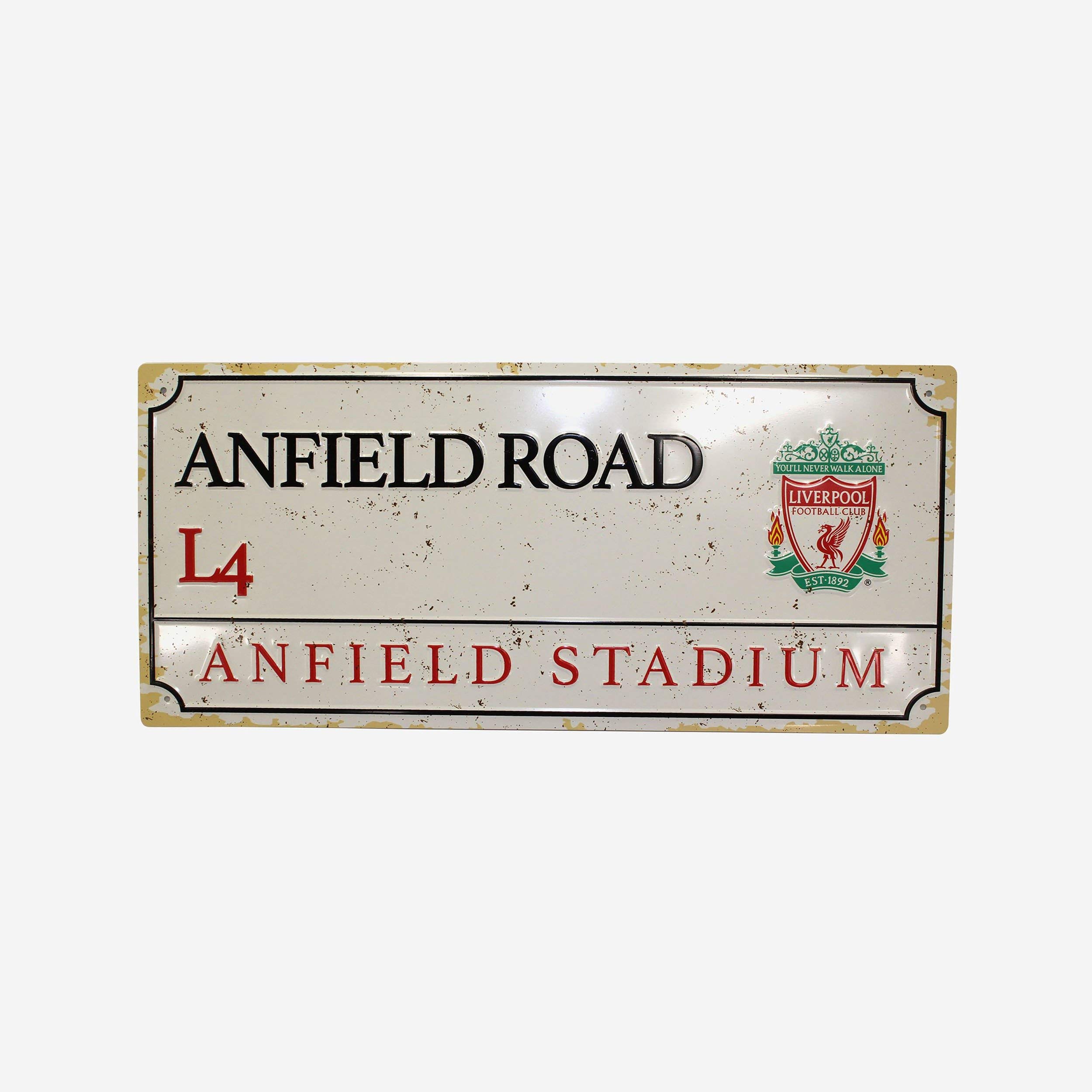 FOCO Liverpool FC EPL Premier League Football Anfield Road Stadium Retro Street Sign Wall Plaque Decorative Indoor Memorabilia