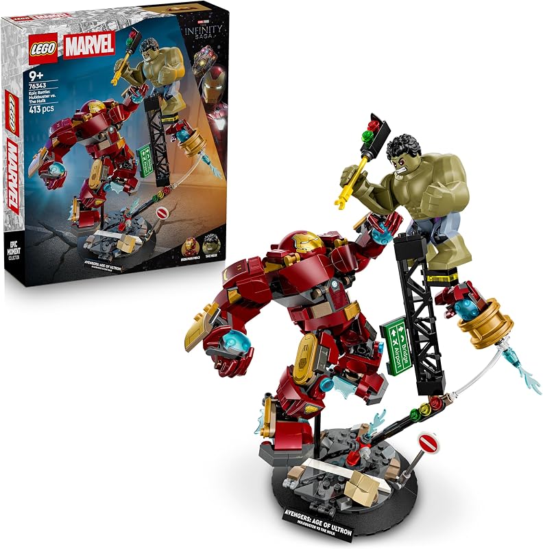 | Marvel Duell der Giganten: Hulkbuster vs. Hulk - Superhelden Spielzeug mit Actionfigur und 2 Minifiguren, darunter Iron Man - Avengers Geschenk für Jungen ab 9 Jahren, Mädchen und Fans - 76343 — Foto 1 von 8