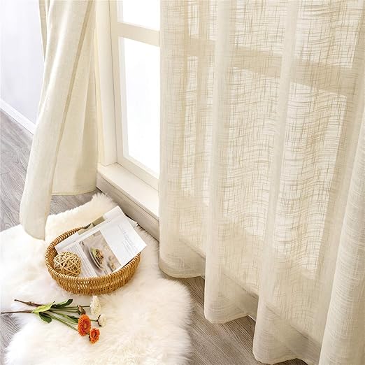 Fur Kinderzimmer Wohnzimmer Schlafzimmer 2er Set Mrtrees Voile Gardinen Blumen Stickerei Transparent Vorhang Kurz Leinenoptik Fensterschal Stores Schals Mit Osen Modern Braun 145 140cm H B Fensterdekoration Wohnaccessoires Deko