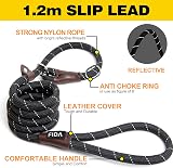 Fida Slip Lead For Dogs 1.2m No Pull Training Lead Black view 2